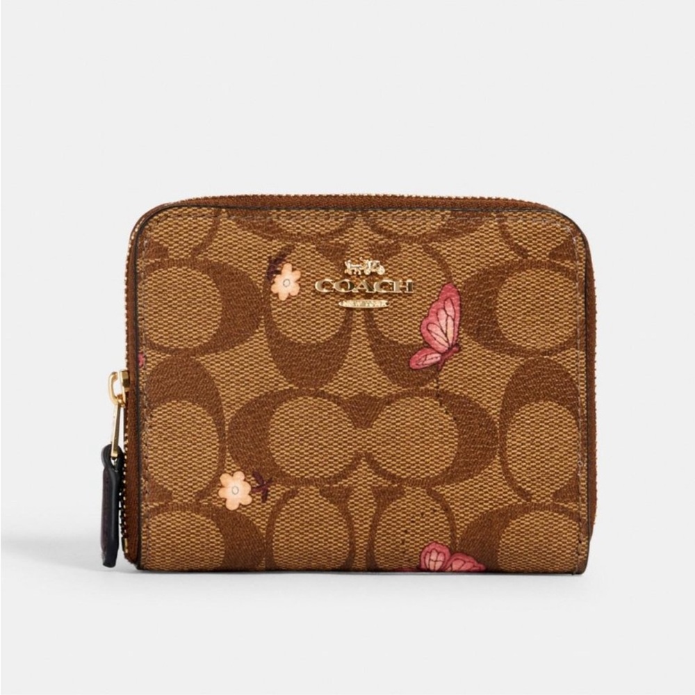 COACH SMALL ZIP AROUND WALLET BUTTERFLY